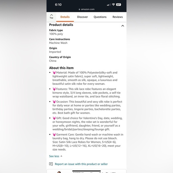 NWT Silk/ Lace Kimono - Picture 4 of 4